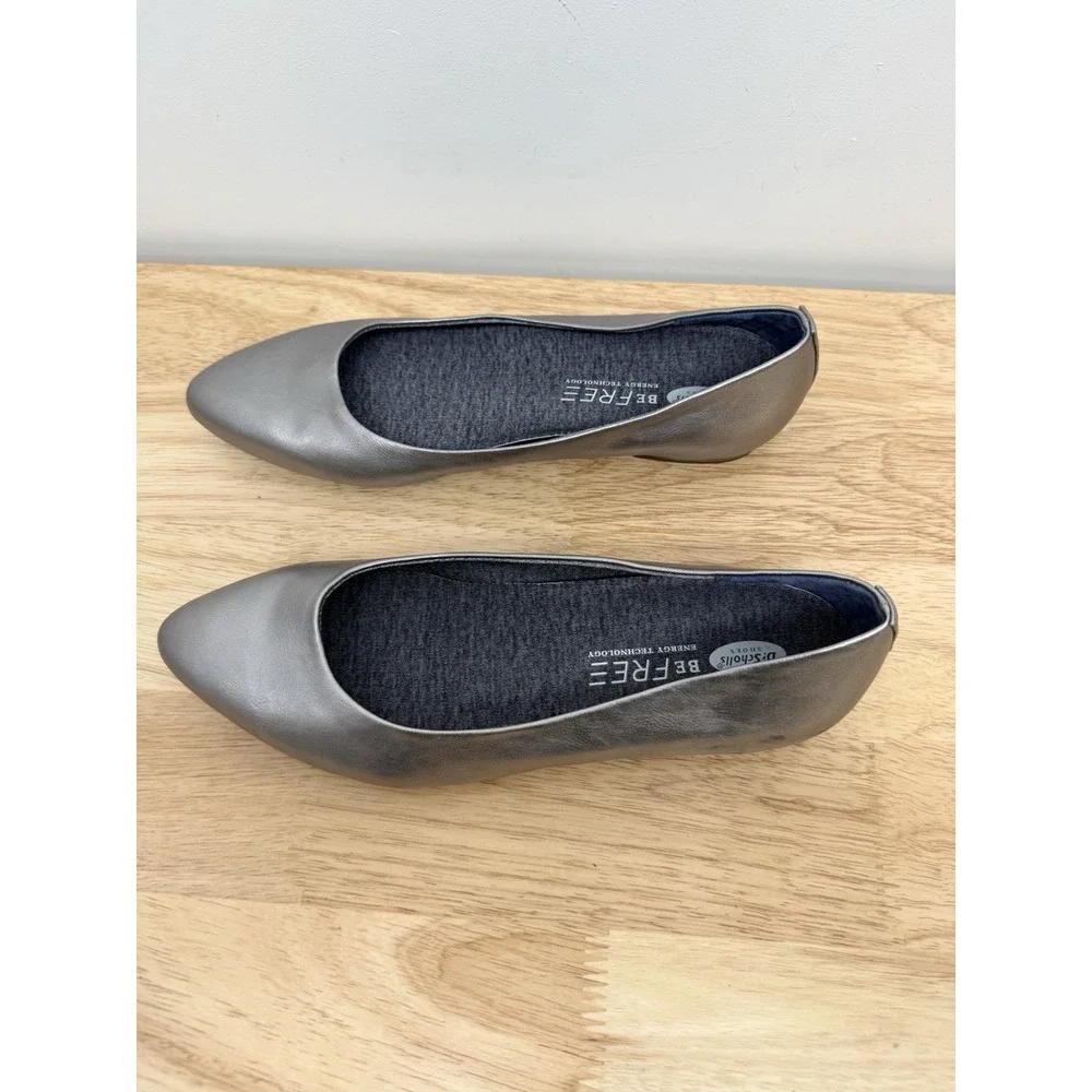 Dr. Scholl's Aston ballet flats in a‎ pewter metallic Size 7.5 Women's #63